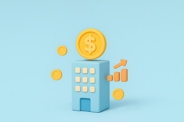 JPG 모델 편집이미지 상징 돈 비즈니스 건물 금융 경제 파란색 동전 성장 재산 투자 금화 수익 편집3D AI컴퓨터그래픽 AI콘텐츠 건축물 컬러 3D 황금 파일형식