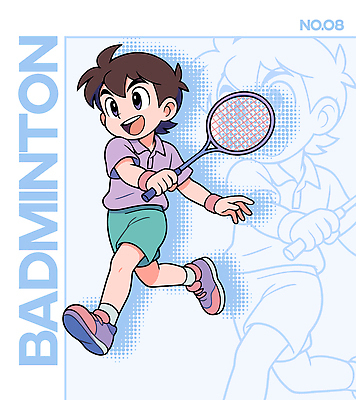 스포츠 포즈 일러스트 모션 놀이 표정 경기 소년 친구 운동복 운동 경쟁 에너지 라켓 즐거움 배드민턴 준비자세 밝은색 가교 일러캐릭터 AI파일 캐릭터 건축물 옷 남자 감정 어린이 스포츠용품 컨셉 관계 건강 구기 준비 파일형식 벡터