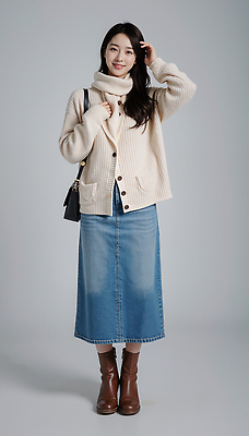 JPG 모델 편집이미지 옷 여자 패션 겨울 스튜디오 조명 부츠 미소 치마 촬영 니트 코디 긴팔티셔츠 의료성형뷰티 스타일 편집실사 AI인물포토 AI콘텐츠 계절 신발 상의 티셔츠 하의 표정 사람 CG 파일형식 AI포토