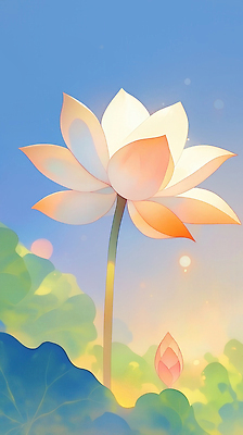 JPG 식물 계절 꽃 여유 백그라운드 일러스트 자연 하늘 생명 아침 연꽃 햇빛 평화 정원 희망 고요 조화 뷰티풀 색감 화창 국내일러스트 AI일러스트 AI콘텐츠 주간 감정 컨셉 날씨 태양 생태계 파일형식