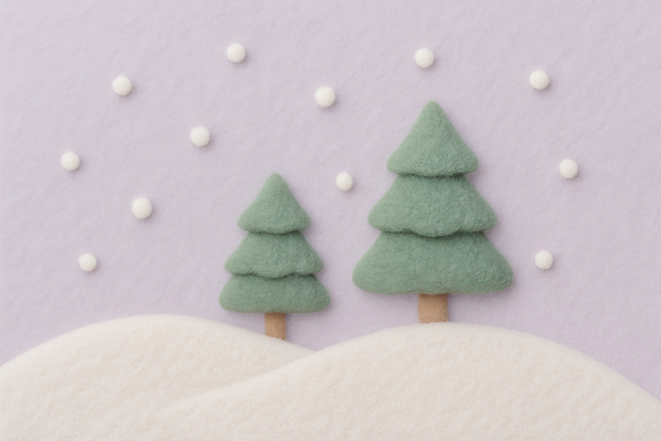 JPG 나무 편집이미지 예술 크리스마스 겨울 자연 팝업 풍경 장식 평화 보라색 눈 눈송이 언덕 조화 뷰티풀 펠트 편집실사 AI컴퓨터그래픽 AI콘텐츠 자연요소 식물 계절 기념일 컬러 컨셉 날씨 눈_날씨 CG 생태계 파일형식 천_직물