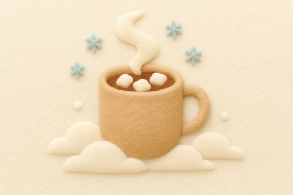 JPG 구름 편집이미지 음료 겨울 디저트 따뜻함 카페 머그컵 눈송이 연기 포근함 만들기 감성 온도 코코아 따뜻한음료 펠트 편집실사 AI컴퓨터그래픽 AI콘텐츠 자연요소 계절 음식 컨셉 모션 눈_날씨 컵 상점 감각 CG 파일형식 천_직물