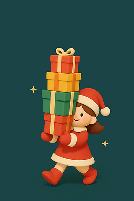 모자_잡화 계절 여자 기념일 감정 어린이 컨셉 크리스마스 관계 모션 3D 파일형식 AI콘텐츠 선물 소녀 산타모자 행복 장식 리본 겨울 축제 컬러 캐릭터 걷기 기쁨 분위기 가족 편집3D 편집이미지 JPG AI컴퓨터그래픽