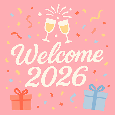 기념일 분홍색 컬러 일러스트 잔 새해 기념 선물 장식 반짝임 파티 축제 소리 축하 분위기 샴페인 즐거움 환영 파스텔 2026년 국내일러스트 AI파일 식기 감정 컨셉 모션 학용품 주류 이벤트 연도 파일형식 벡터
