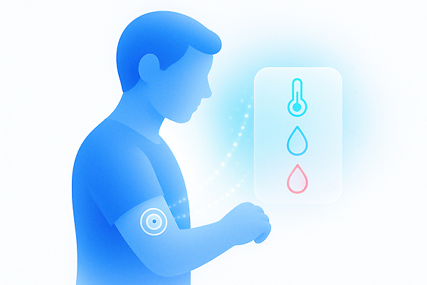 JPG 남자 신체 일러스트 의학 모션 기술 건강 관리 자료 장비 손목 집중 측정 체크표시 예방 온도 혈압 웨어러블 국내일러스트 AI일러스트 AI콘텐츠 컨셉 사람 신체부위 확인 파일형식