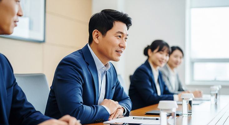 JPG 편집이미지 커피 비즈니스 성공 회의 협력 대화 분위기 전문직 편안함 토론 회의실 의견 의사소통 의료성형뷰티 편집실사 AI인물포토 AI콘텐츠 직업 음료 컨셉 말하기 감각 CG 파일형식 AI포토