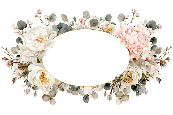 JPG 디자인 꽃 결혼 백그라운드 일러스트 자연 프레임 그래픽 장식 장미 백합 초대장 소재 화사함 수국 조화 타원형 뷰티풀 국내일러스트 AI일러스트 AI콘텐츠 식물 컨셉 카드_감사 이벤트 원형 생태계 파일형식