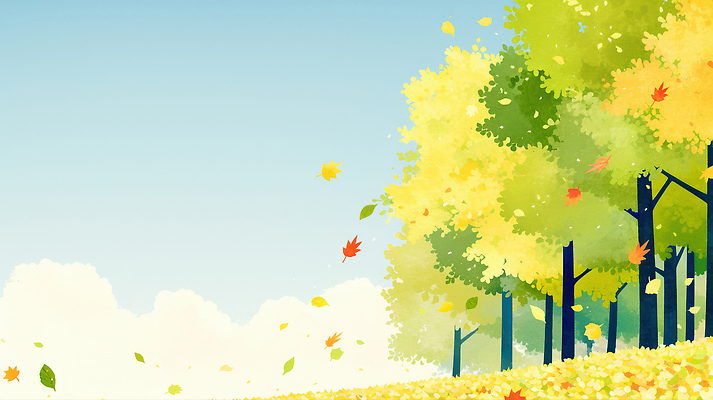JPG 나무 사계절 계절 컬러 낙엽 일러스트 자연 하늘 바람 나뭇잎 풍경 초원 일상 소풍 고요 가을 변화 뷰티풀 국내일러스트 AI일러스트 AI콘텐츠 자연요소 식물 컨셉 잎 날씨 라이프 야외활동 생태계 파일형식