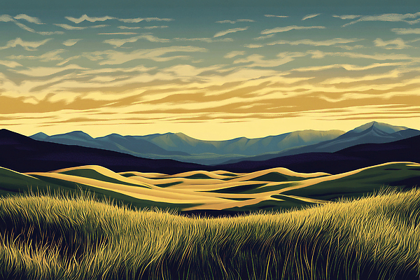 JPG 구름 물결 컬러 일러스트 자연 하늘 바람 산 풍경 초원 야외 빛 평화 고요 황혼 일몰 저녁 시원함 접착풀 풍요 국내일러스트 AI일러스트 AI콘텐츠 자연요소 컨셉 날씨 문구용품 노을 풀_접착제 야간 생태계 파일형식