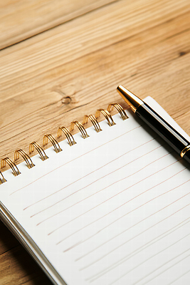 JPG 나무 편집이미지 디자인 탁자 아이디어 필기구 펜 공책 금색 기록 사무 준비 문서 정리 창의성 비어있는 편집실사 AI포토 AI콘텐츠 식물 컬러 가구 컨셉 문구용품 업무 CG 파일형식