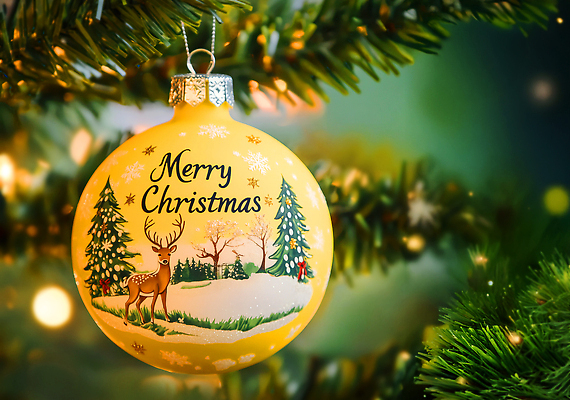 JPG 동물 편집이미지 전통 크리스마스 겨울 자연 따뜻함 장식 크리스마스트리 노란색 축제 눈 소나무 눈송이 구슬 오너먼트 편집실사 AI컴퓨터그래픽 AI콘텐츠 자연요소 나무 계절 기념일 컬러 크리스마스장식 날씨 눈_날씨 CG 생태계 파일형식