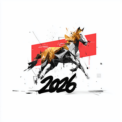 JPG 모양 디자인 예술 상징 포즈 일러스트 모션 추상 미래 그래픽 빨간색 달리기 에너지 말_게임 비전 기하학 조형 창의성 2026년 국내일러스트 병오년 붉은말 AI일러스트 AI콘텐츠 컬러 컨셉 무늬 말_동물 연도 파일형식