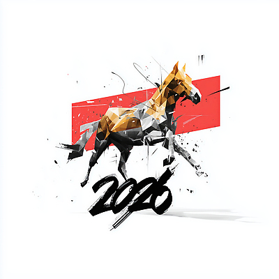 JPG 동물 디자인 예술 상징 컬러 패턴 일러스트 그래픽 빨간색 달리기 에너지 표현 말_게임 기하학 조형 창의성 2020년 국내일러스트 병오년 붉은말 AI일러스트 AI콘텐츠 무늬 모션 말_동물 연도 파일형식 2026년