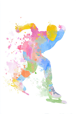 JPG 디자인 예술 스포츠 컬러 포즈 백그라운드 일러스트 모션 운동선수 회화 물감 스케이트 스케이팅 표현 기록 역동적 색채 액션 창의성 창작 국내일러스트 AI일러스트 AI콘텐츠 스포츠용품 컨셉 겨울스포츠 말하기 미술도구 파일형식