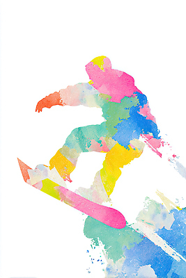 JPG 디자인 예술 분홍색 겨울 일러스트 겨울스포츠 수채화 운동선수 경기 공중 운동 노란색 스노우보드 체육 역동적 청록색 색채 스노우 스턴트 액션 국내일러스트 AI일러스트 AI콘텐츠 계절 스포츠 컬러 컨셉 건강 보드_스포츠 파일형식