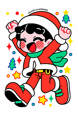 나무 캐릭터 행복 별 어린이 크리스마스 겨울 일러스트 선물 웃음 장식 달리기 산타클로스 축제 기쁨 축하 휴일 즐거움 색감 동심 일러캐릭터 AI파일 자연요소 식물 계절 기념일 감정 컨셉 모션 표정 사람 파일형식 벡터