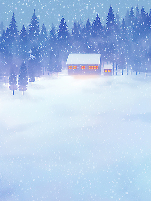 JPG 나무 여유 겨울 일러스트 자연 하늘 따뜻함 풍경 빛 평화 환경 고요 원근감 눈 숲 오두막 환상 국내일러스트 AI일러스트 AI콘텐츠 자연요소 식물 계절 감정 뷰포인트 컨셉 날씨 생태계 파일형식