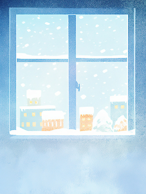 JPG 모양 컬러 겨울 일러스트 창문 조명 주택 따뜻함 풍경 고요 눈 시간 눈송이 창밖 뷰티풀 풍경화 눈덮임 국내일러스트 AI일러스트 AI콘텐츠 자연요소 계절 컨셉 날씨 눈_날씨 건물 그림 파일형식