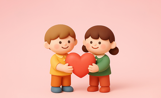 JPG 편집이미지 행복 얼굴 어린이 컬러 포즈 백그라운드 놀이 사랑 친구 장난감 하트 나누기 기부 편집3D AI컴퓨터그래픽 AI콘텐츠 모양 감정 관계 사람 신체부위 3D 파일형식