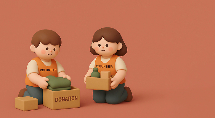 JPG 편집이미지 협력 따뜻함 상자 마음 봉사 도움 상품 정리 커뮤니티 나눔 자원 기부 편집3D AI컴퓨터그래픽 AI콘텐츠 컨셉 3D 파일형식