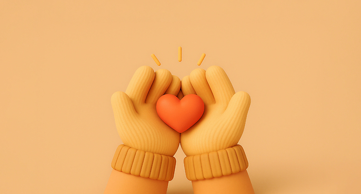 JPG 편집이미지 손 행복 감정 포즈 장갑 겨울 따뜻함 사랑 하트 표현 소중 부드러움 느림 기부 Orange 편집3D AI컴퓨터그래픽 AI콘텐츠 모양 잡화 계절 컨셉 신체부위 3D 감각 파일형식