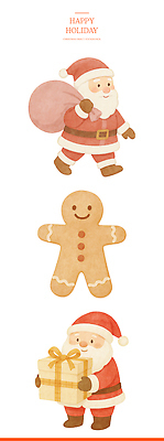 PSD 전통 행복 감정 크리스마스 겨울 일러스트 가족 따뜻함 사탕 선물 웃음 장식 크리스마스트리 산타클로스 케이크 축제 홀리데이 진저쿠키 국내일러스트 계절 기념일 관계 휴가 디저트 표정 쿠키 파일형식