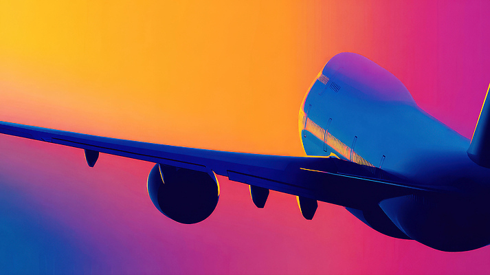 JPG 구름 교통수단 컬러 여행 날개 일러스트 자연 하늘 조명 비행기 풍경 공중 태양 탐험 비행 연기 공항 저녁 항공 동반자 국내일러스트 AI일러스트 AI콘텐츠 자연요소 교통 항공교통 교통시설 대중교통 야간 생태계 파일형식