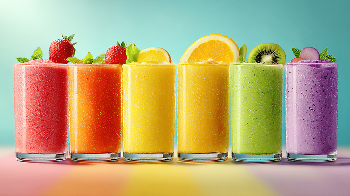 JPG 편집이미지 음료 컬러 과일 포도 디저트 잔 건강 키위 장식 여름 시원함 민트 산딸기 스무디 편집실사 AI포토 AI콘텐츠 식기 계절 음식 허브 CG 파일형식