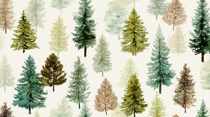 JPG 나무 식물 디자인 컬러 패턴 일러스트 자연 생명 단풍나무 환경 소나무 생태 숲 상록수 조화 뷰티풀 색채 수목 잣나무 국내일러스트 AI일러스트 AI콘텐츠 단풍 무늬 생태계 파일형식