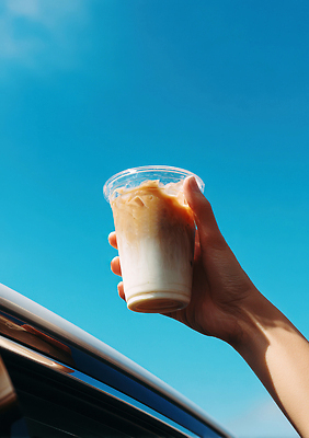 JPG 편집이미지 손 커피 음료 하늘 여름 태양 카페 차 시원함 갈증 즐거움 외출 상쾌 순간 자외선 의료성형뷰티 편집실사 AI인물포토 AI콘텐츠 자연요소 계절 감정 신체부위 상점 CG 파일형식 AI포토