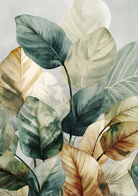 JPG 식물 디자인 예술 컬러 백그라운드 잎 일러스트 자연 벽지 생명 미술 풍경 인테리어 그림 에코 조화 뷰티풀 자연물 국내일러스트 AI일러스트 AI콘텐츠 문화예술 환경 생태계 파일형식