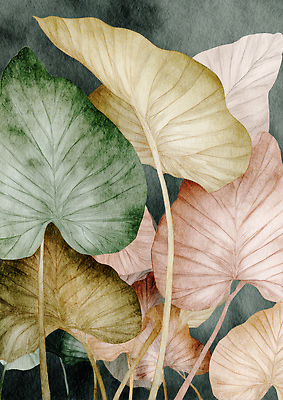 JPG 식물 디자인 화초 분홍색 컬러 잎 일러스트 자연 생명 풍경 초록색 갈색 정원 성장 그림 질감 자연주의 뷰티풀 오후 국내일러스트 AI일러스트 AI콘텐츠 생태계 파일형식