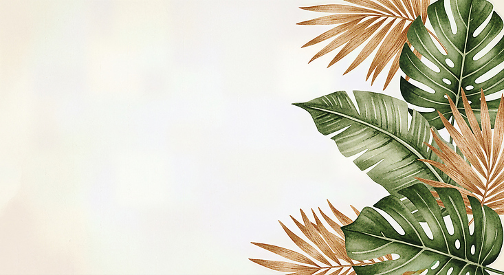 JPG 식물 디자인 예술 컬러 하늘색 백그라운드 잎 일러스트 자연 배열 열대식물 모던 부드러움 조화 꾸미기 스타일 국내일러스트 AI일러스트 AI콘텐츠 파란색 감각 생태계 파일형식