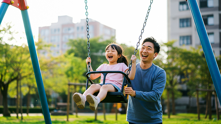 JPG 편집이미지 공원 행복 어린이 가족 놀이 웃음 여름 운동 게임 아빠 놀이기구 즐거움 그네 오후 의료성형뷰티 부녀 편집실사 AI인물포토 AI콘텐츠 계절 공공시설 딸 감정 관계 표정 건강 사람 CG 파일형식 AI포토
