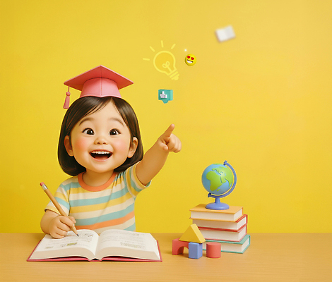 JPG 편집이미지 모자 교육 행복 어린이 컬러 교실 상상 놀이 책 학습 지구본 표현 긍정 창의성 홈스쿨링 이미지편집 AI컴퓨터그래픽 AI콘텐츠 잡화 감정 컨셉 학교 사람 홈스쿨 파일형식