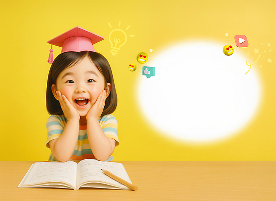 JPG 편집이미지 행복 어린이 학사모 미래 표정 웃음 학습 꿈 책상 긍정 밝은색 창의력 홈스쿨링 이미지편집 AI컴퓨터그래픽 AI콘텐츠 모자_잡화 교육 감정 가구 컨셉 졸업 사람 홈스쿨 파일형식