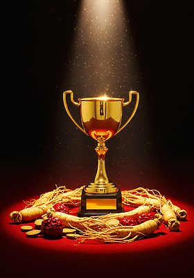 JPG 편집이미지 전통 디자인 성공 조명 기념 장식 동전 금색 한약재 축하 우승 우아함 트로피 이미지편집 AI컴퓨터그래픽 AI콘텐츠 컬러 컨셉 돈 약재 최고 상_우승 파일형식