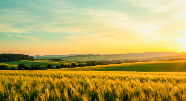 JPG 편집이미지 자연 하늘 풍경 초원 여름 평화 고요 일몰 들꽃 농촌 오픈 색감 편집실사 AI포토 AI콘텐츠 계절 꽃 컨셉 노을 시골 CG 생태계 파일형식