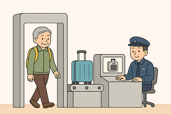 노년 여행 가방 일러스트 비행기 안전 벨트 대기 공항 도착 검사_조사 출발 보안 순서 수하물 요원 체크인 컨베어밸트 검색대 국내일러스트 AI파일 잡화 컨셉 항공교통 교통시설 대중교통 성인 기계 파일형식 벡터