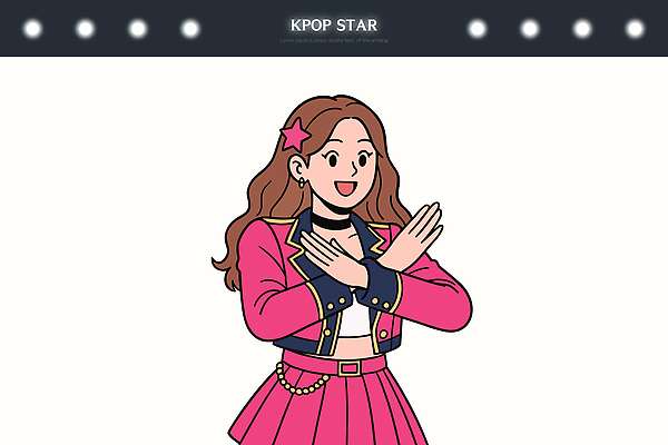 옷 문화 음악 포즈 일러스트 유행 공연 무대 춤 화려 팬 군중 즐거움 쇼 스타 열정 소통 아티스트 케이팝 기획사 국내일러스트 AI파일 직업 감정 컨셉 회사 문화예술 사람 이벤트 파일형식 벡터