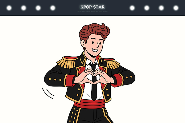 문화 예술 음악 일러스트 미소 공연 무대 하트 표현 춤 군중 군복 스타 열정 소통 아이돌 아티스트 인기 창의성 케이팝 흥미 국내일러스트 AI파일 모양 직업 감정 컨셉 유니폼 문화예술 표정 사람 이벤트 연예인 파일형식 벡터