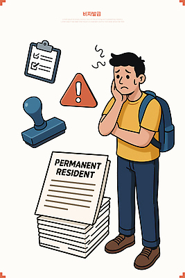 남자 일러스트 도장 공항 불안 고민 걱정 문서 문제 해결 순서 비자 어려움 거주 이민 발급 국내일러스트 AI파일 감정 이동 교통시설 사람 파일형식 벡터