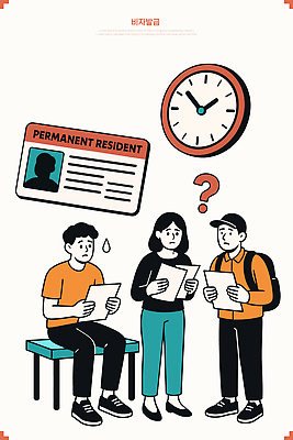 시계 일러스트 표정 대화 여러명 사무실 미국 정보 대기 시간 그룹 걱정 문서 긴장 순서 대기실 비자 주민 신청 국내일러스트 AI파일 감정 다수 북아메리카 비즈니스 말하기 사람 공간 파일형식 벡터