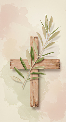 JPG 나무 디자인 종교 상징 십자가 일러스트 자연 생명 가지 장식 초록색 평화 오브젝트 그림 올리브 감성 조화 뷰티풀 국내일러스트 AI일러스트 AI콘텐츠 식물 열매 컬러 컨셉 채소 생태계 파일형식