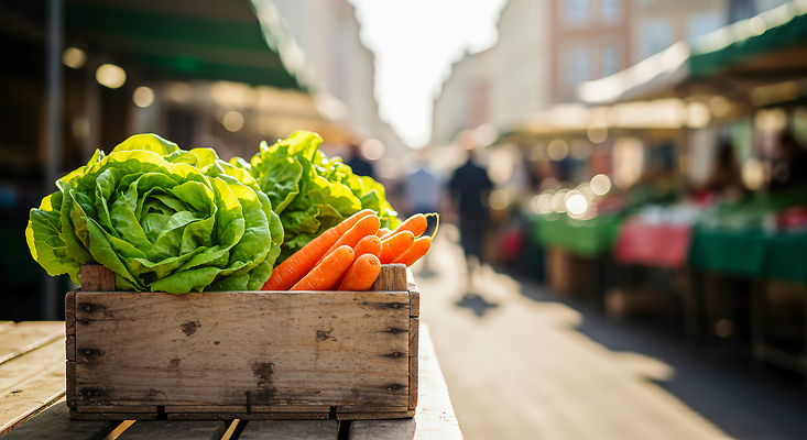 JPG 편집이미지 백그라운드 채소 자연 아침 농작물 상자 햇빛 당근 신선 시장 허브 바쁨 방문객 생동감 편집실사 AI포토 AI콘텐츠 주간 식물 농업 뿌리채소 태양 CG 생태계 파일형식