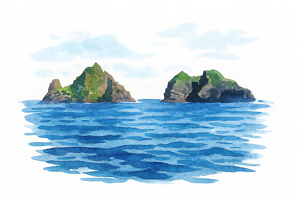 JPG 식물 파도 바다 섬 여행 일러스트 자연 하늘 수채화 풍경 여름 파란색 평화 생태 조화 독도 뷰티풀 청정 국내일러스트 AI일러스트 AI콘텐츠 계절 컬러 컨셉 한국 생태계 파일형식