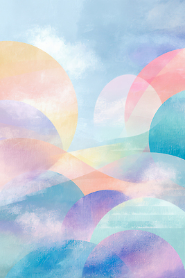 JPG 디자인 감정 예술 상징 컬러 백그라운드 패턴 일러스트 상상 자연 하늘 추상 미술 풍경 평화 원형 감각 분위기 부드러움 조화 국내일러스트 AI일러스트 AI콘텐츠 도형 컨셉 무늬 문화예술 생태계 파일형식