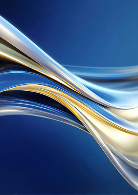 JPG 모양 편집이미지 디자인 예술 컬러 백그라운드 패턴 곡선 추상 파란색 흐름 금색 은색 부드러움 조화 이미지편집 AI컴퓨터그래픽 AI콘텐츠 선 컨셉 무늬 감각 파일형식