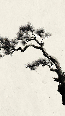 JPG 나무 전통 디자인 예술 일러스트 자연 가지 한국 흑백 형상 미술 스크린 표현 소나무 동양화 뷰티풀 스타일 국내일러스트 AI일러스트 AI콘텐츠 식물 아시아 채소 문화예술 촬영기법 생태계 파일형식