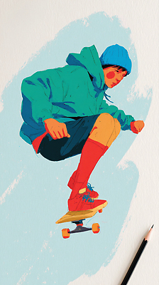 JPG 모자 행복 스포츠 컬러 포즈 일러스트 청소년 놀이 거리 소년 공중 여름 운동 점프 활발 에너지 자유 스케이트보드 후드티셔츠 액션 창의력 국내일러스트 AI일러스트 AI콘텐츠 잡화 계절 남자 감정 어린이 컨셉 티셔츠 모션 건강 사람 보드_스포츠 파일형식